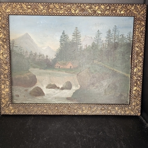 Vintage/antique landscape oil painting - Picture 12 of 13
